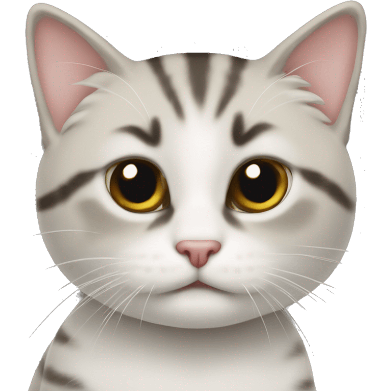 un gatito siamés enojado  emoji