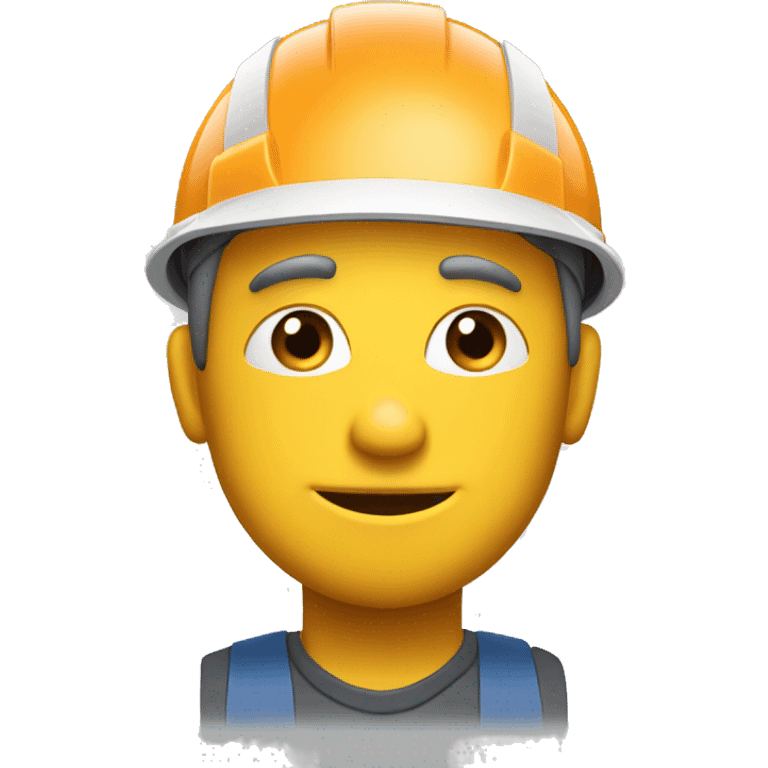 contruction man with safety helmet emoji