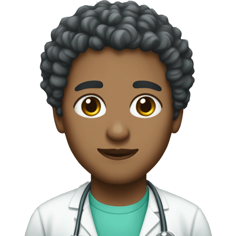 Short curly hair & light brown skin surgeon emoji