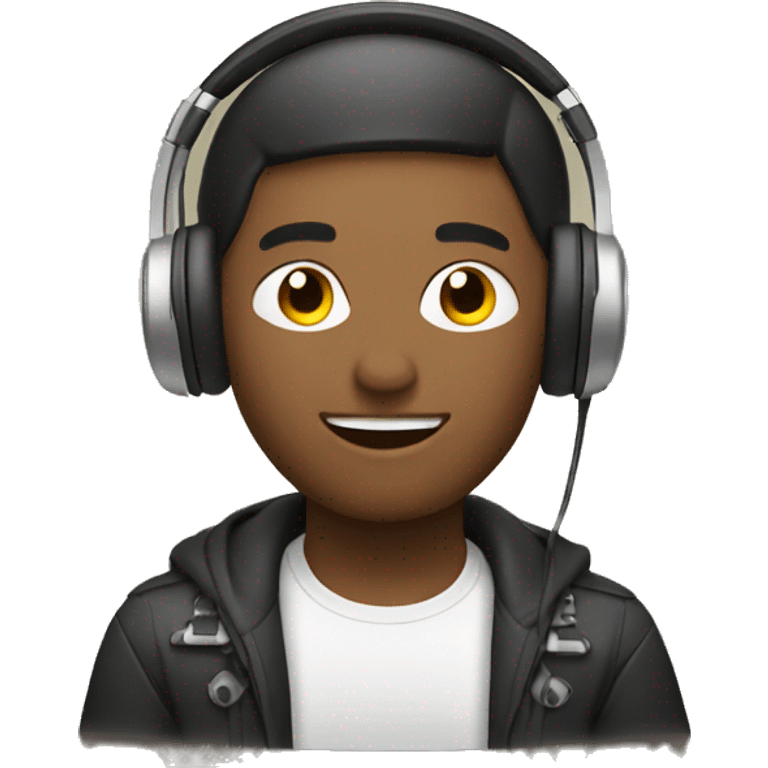 Video editor wearing apple headphone emoji