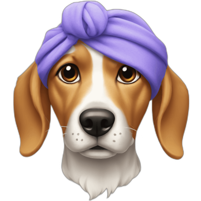 Dog wearing a do rag emoji