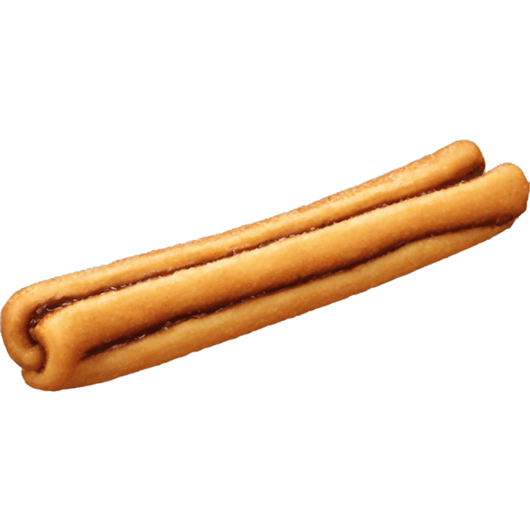 Churro with chocolate tip emoji