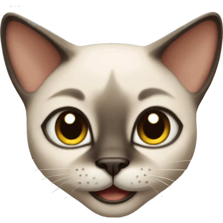 Siamese cat smile emoji