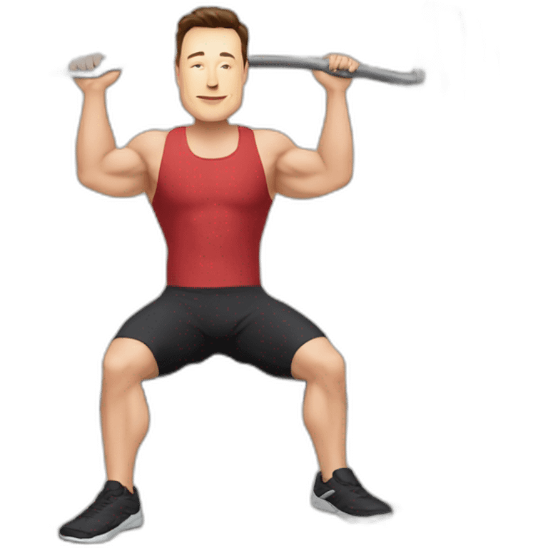 Elon musk at gym emoji