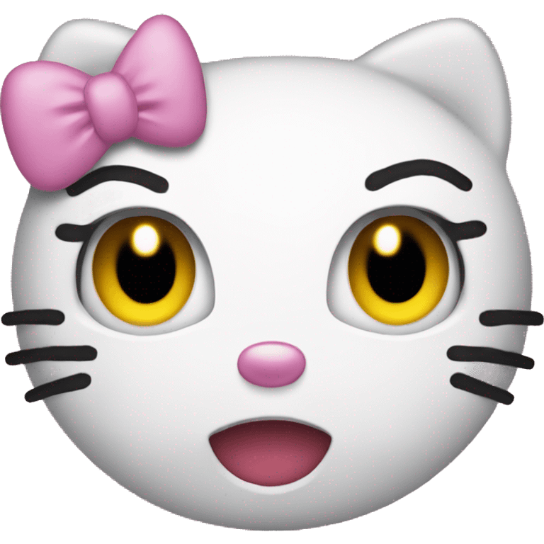 hello kitty with teardrop on her face emoji