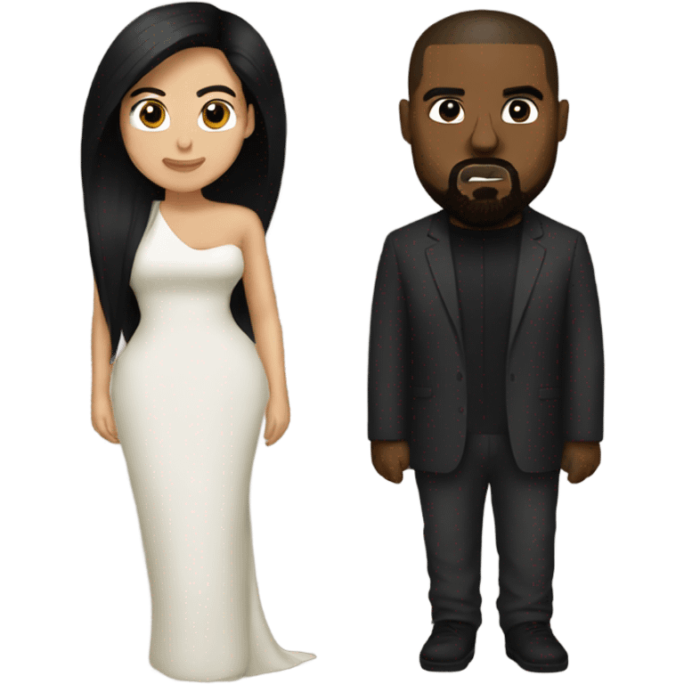 kanye and kim couple emoji emoji