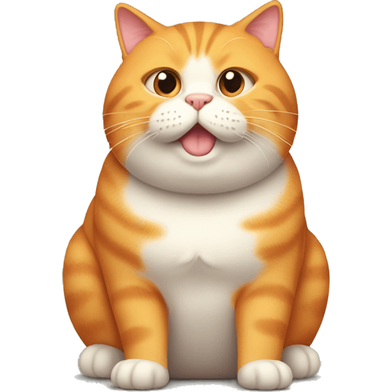 fat orange cat emoji