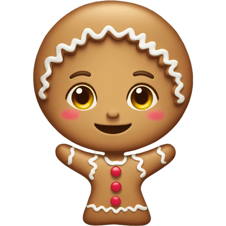 Cute gingerbread woman cookie  emoji