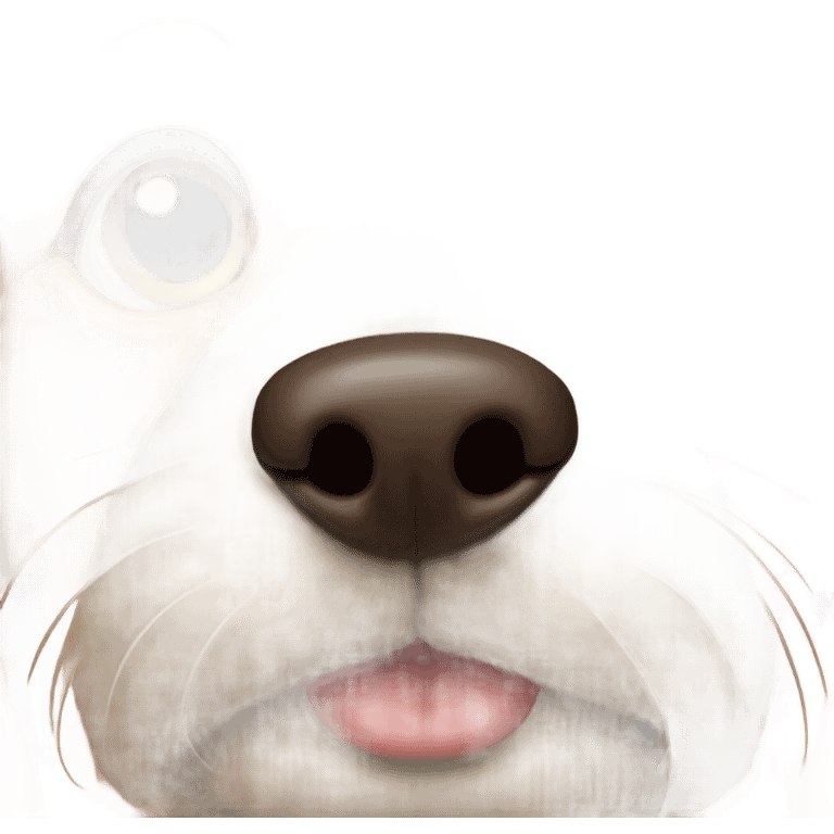 Dog with human nose emoji