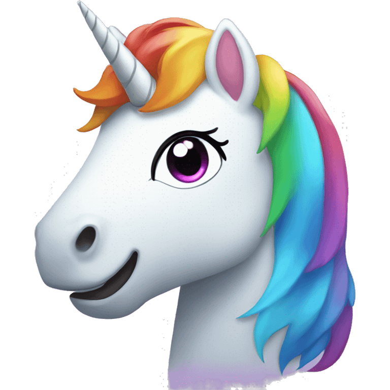 rainbow unicorn smiling emoji