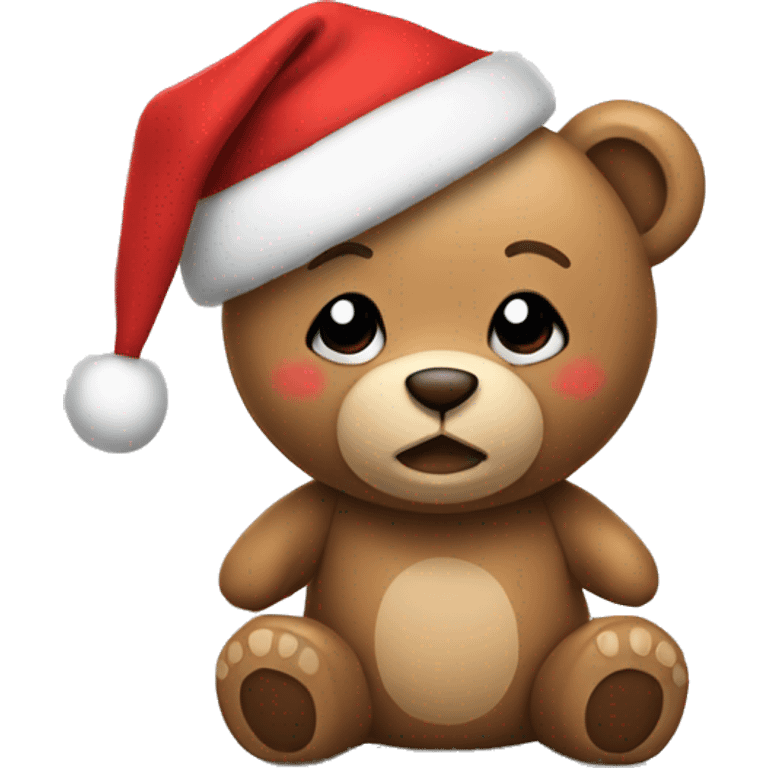 Christmas teddybear emoji