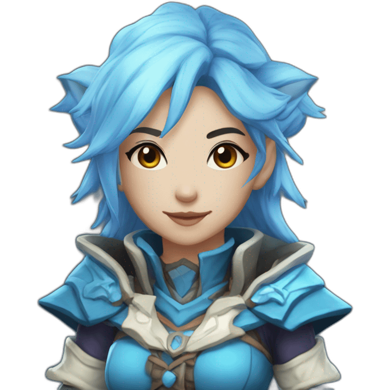 female blue miqo'te summoner emoji