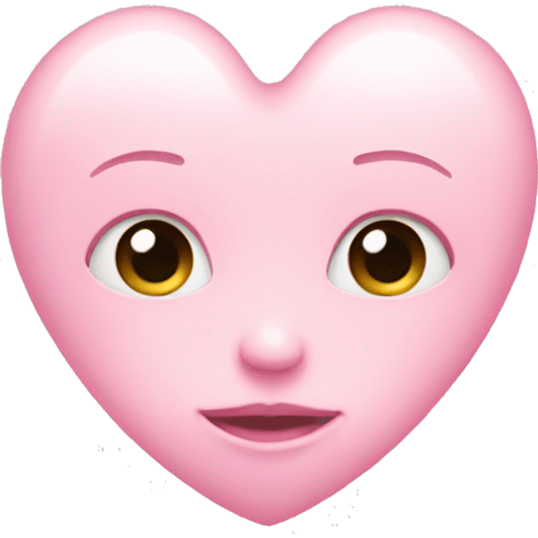 Baby pink heart with no face emoji