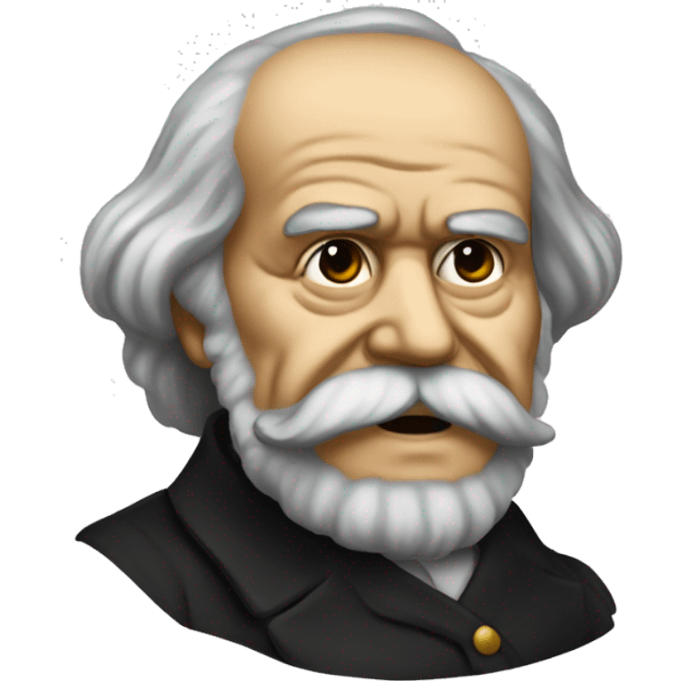 Karl Marx wear a covid mask  emoji