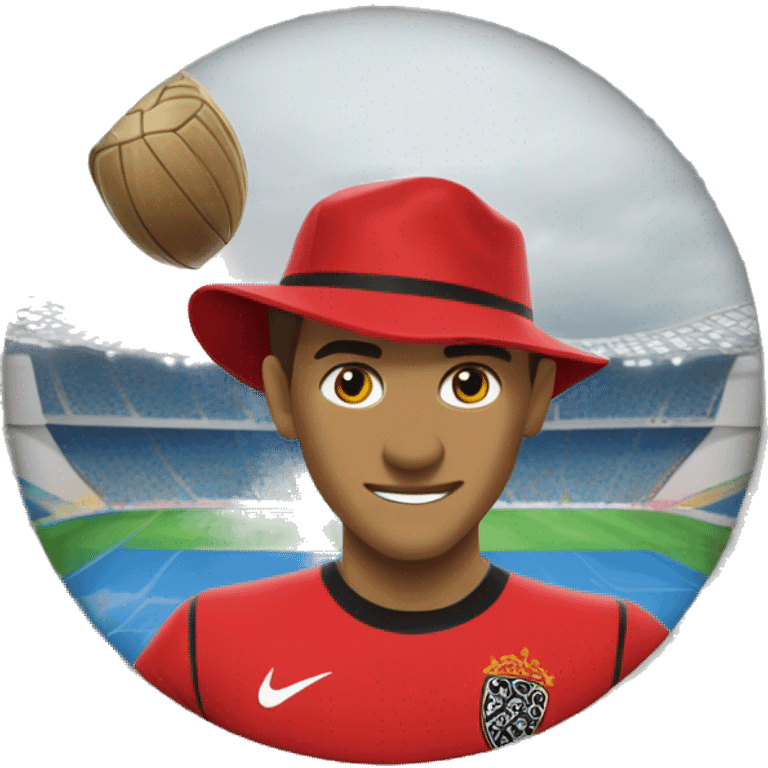 The Flamengo crest with the Maracanã in the background. emoji