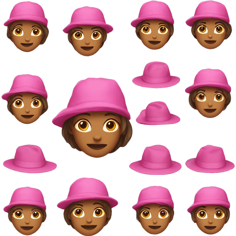 woman with a pink hat emoji