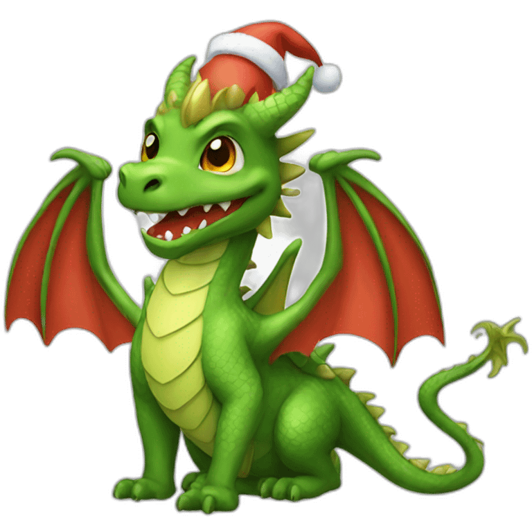 christmas dragon emoji