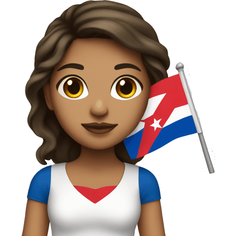 Latina girl with puerto Rico flag emoji