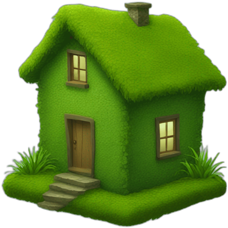 Mossy house emoji