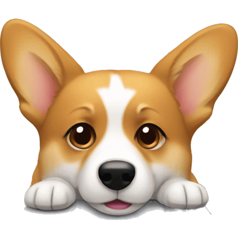 corgi working on a macbook seriously emoji