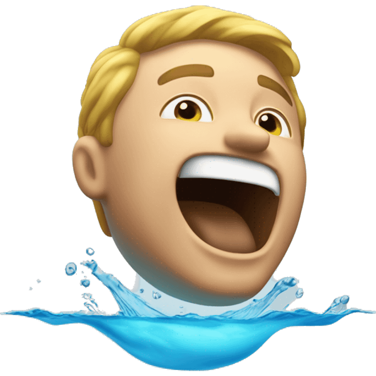 Un emoji simple mais coloré d'Un homme qui fait un mouvement de plongeon dans l'eau emoji