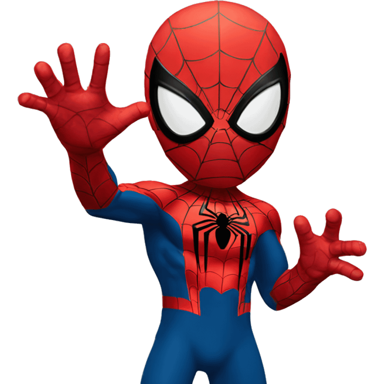 Spiderman waving emoji