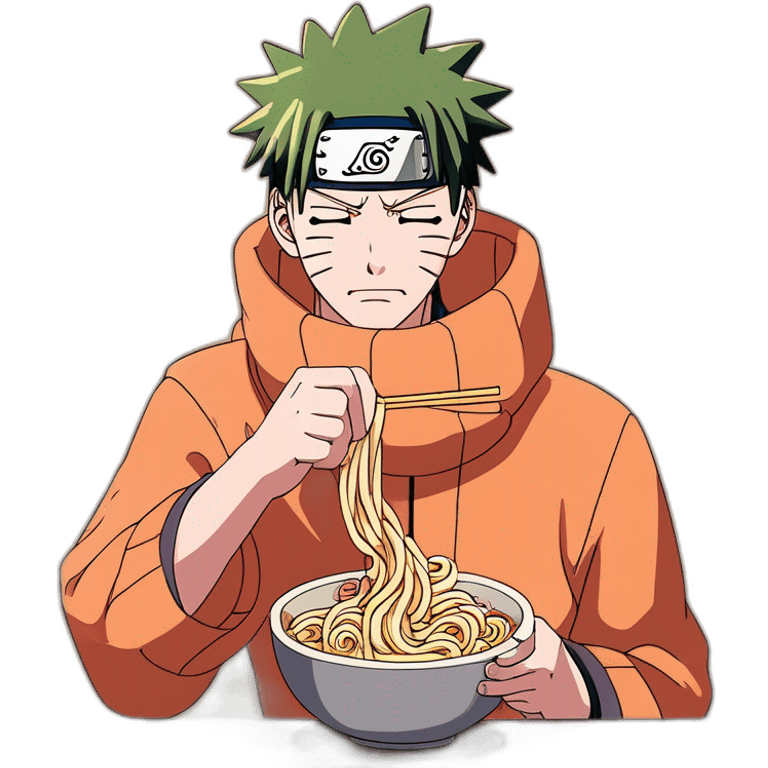 Naruto eating Noodle  emoji