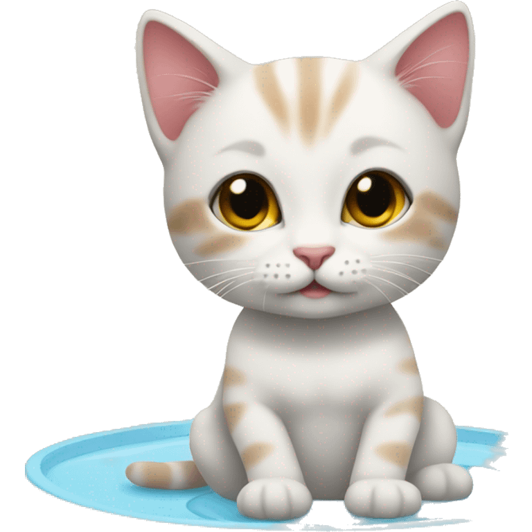 Kitten at a spa emoji