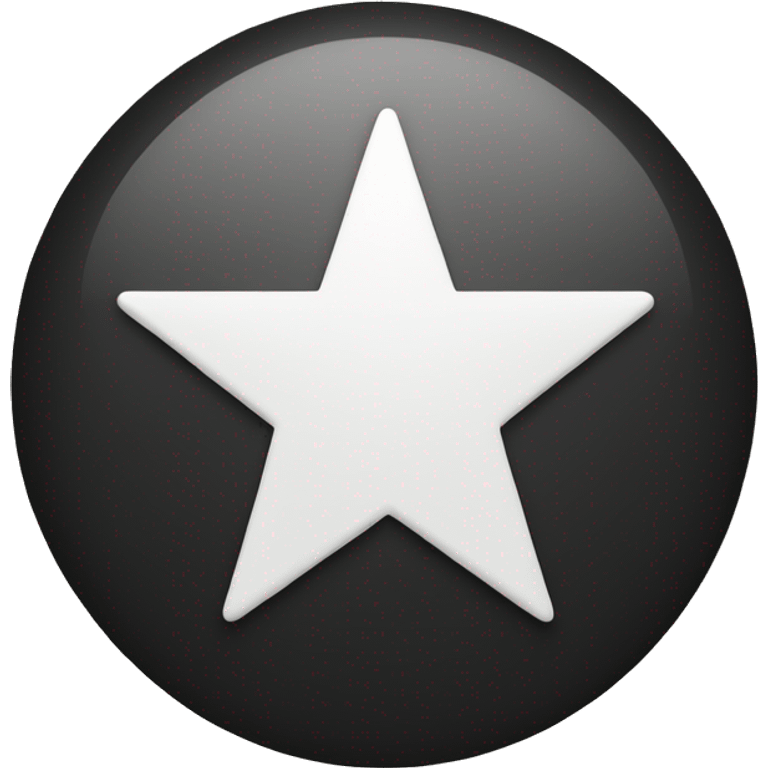 White star in black circle emoji