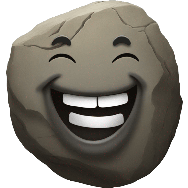 Laughing rock  emoji