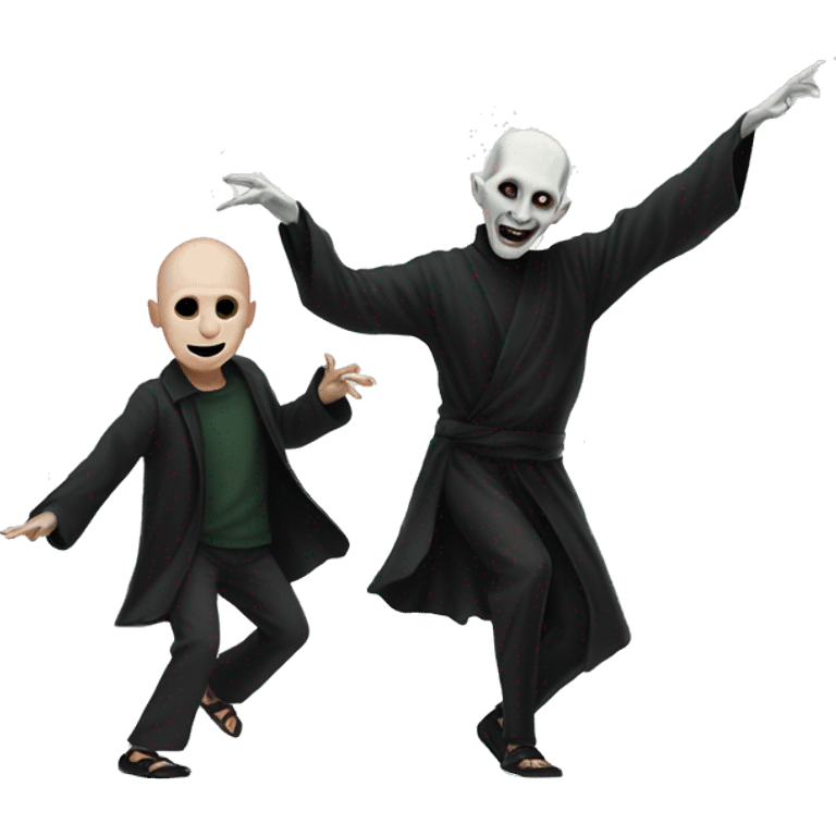 Voldemort and Harry dancing emoji