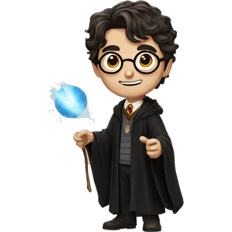 harry potter with magic emoji