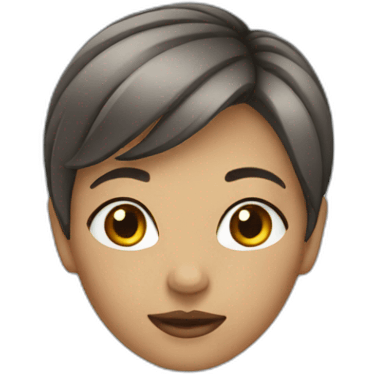 short hair girl emoji