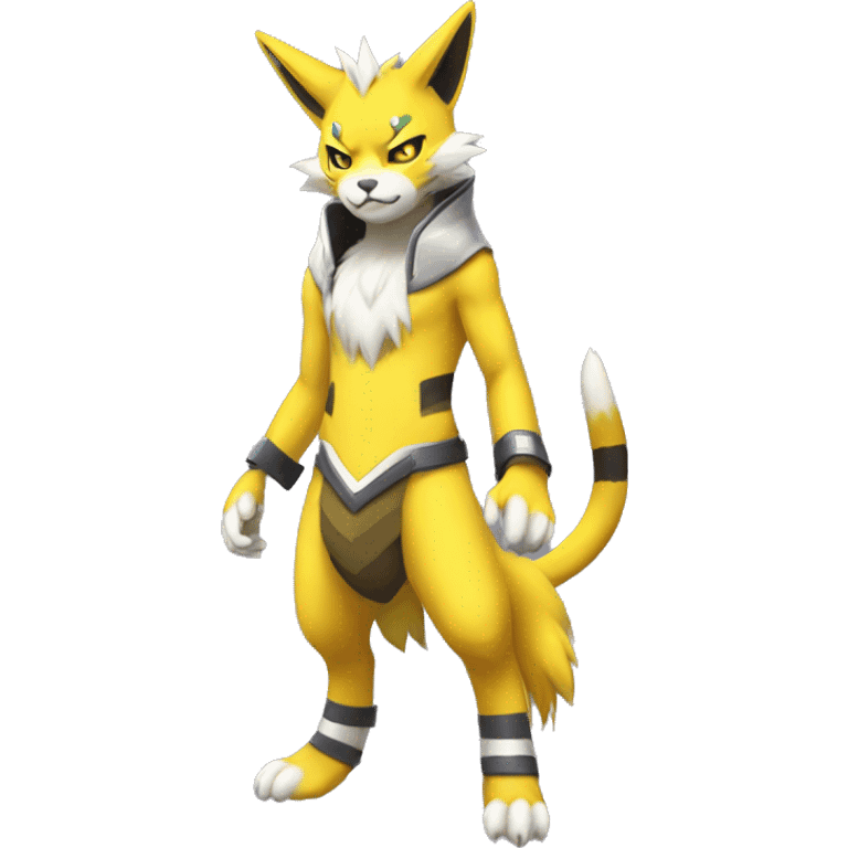 Yellow lombax-Zeraora-Renamon-cat full body emoji