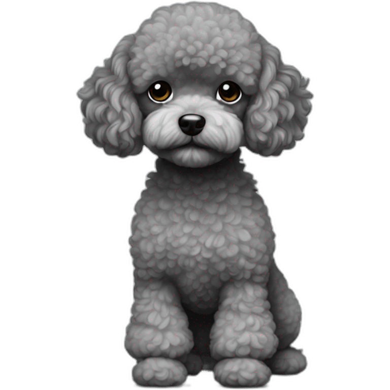 gray toy poodle emoji