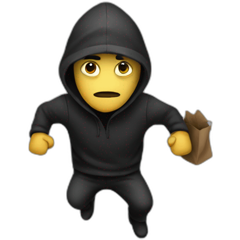 a thief stealing emoji