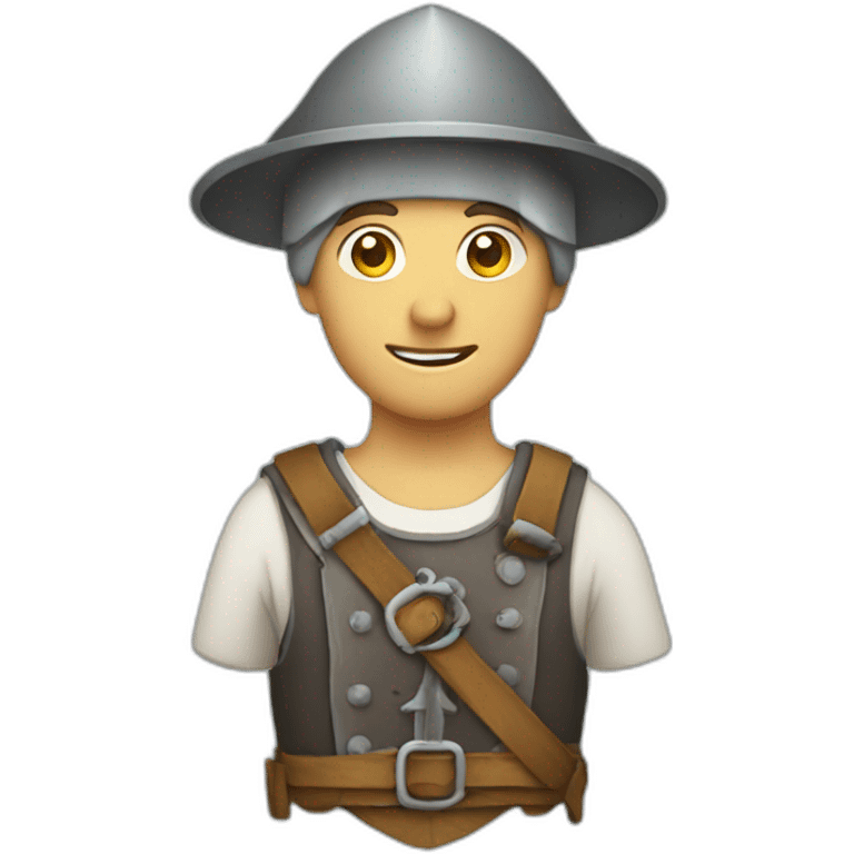 medieval mason with working gear emoji