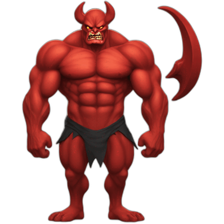 Red muscle demon emoji