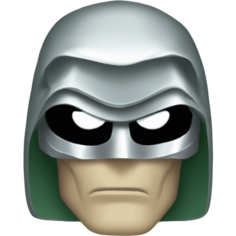 Doctor-doom head with silver mask  emoji