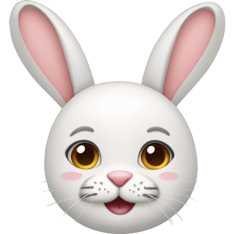 bunny with eyelashes and tiger  emoji