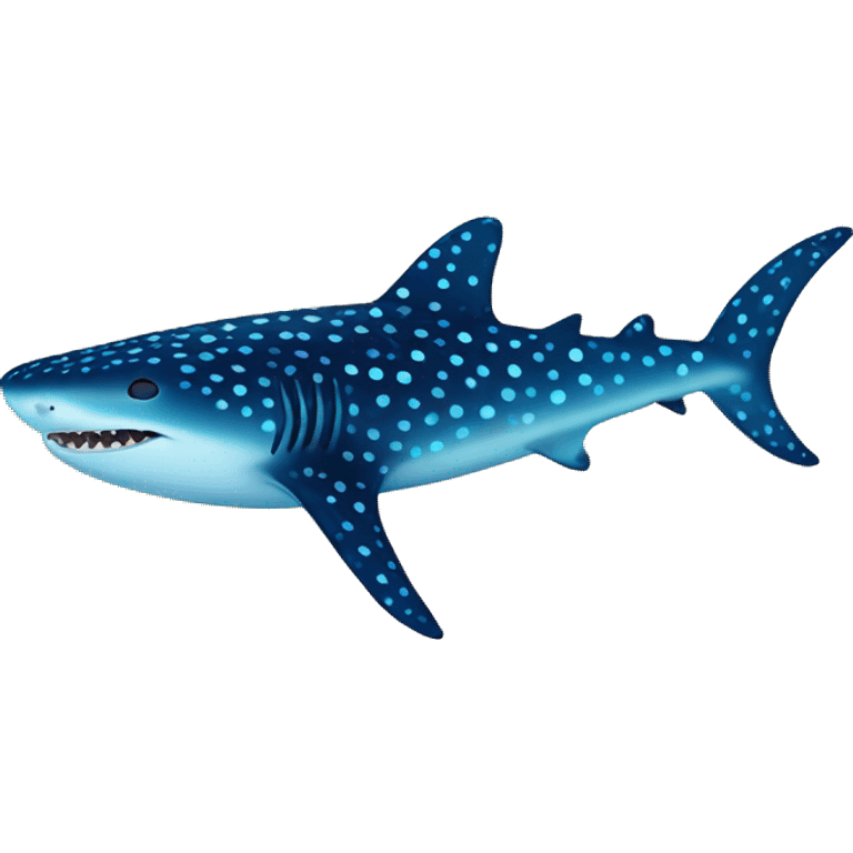 Whale shark with glowing spots and stripes emoji