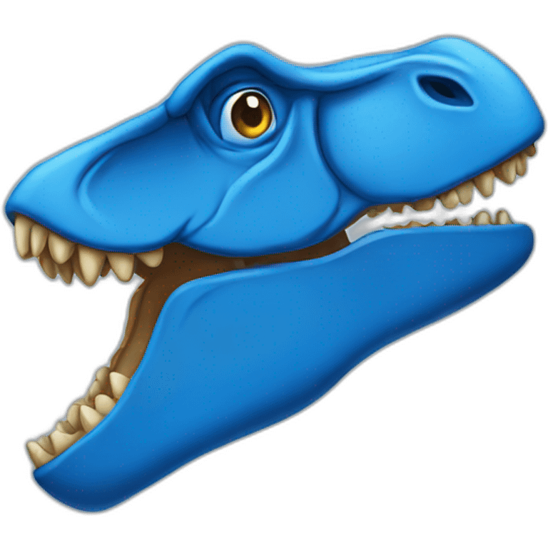 blue t-rex head emoji