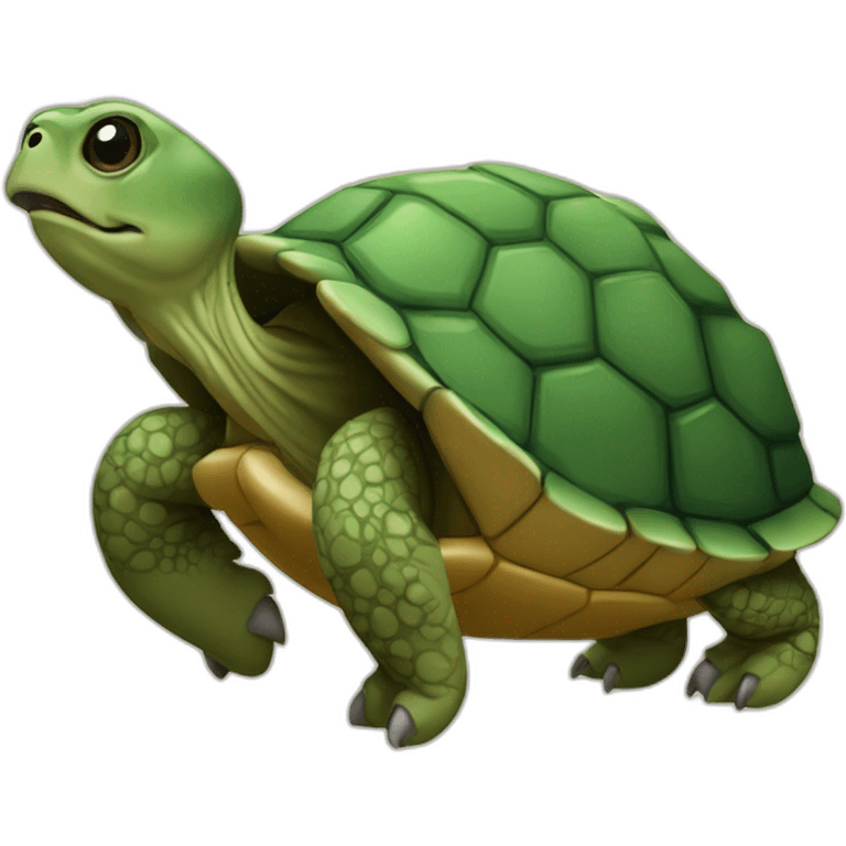 Tortue sur sanglier emoji