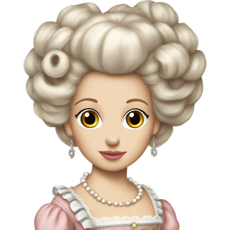 Young Marie Antoinette pale pink emoji