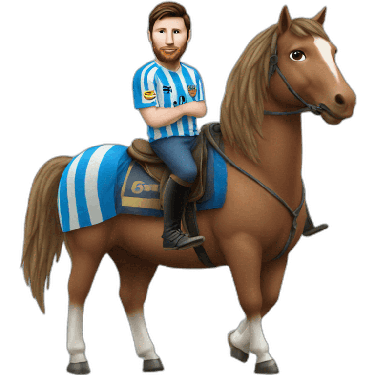 Messi on a horse emoji