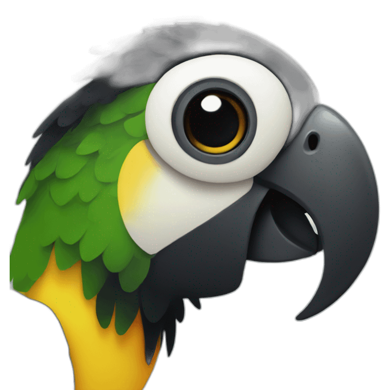 black exotic parrot emoji