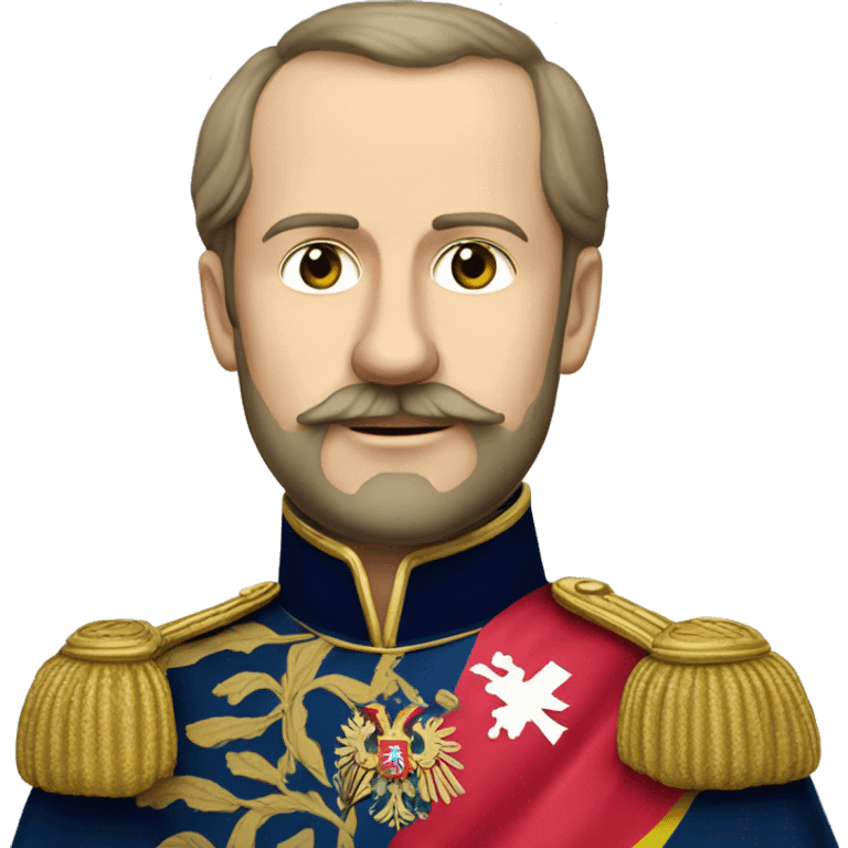 Alexander II of Russia with flag emoji