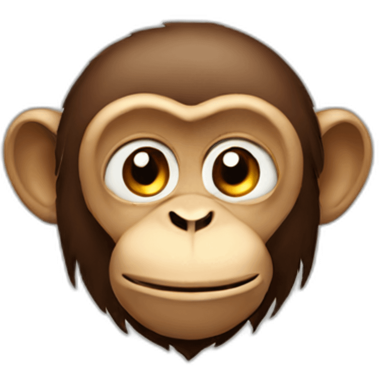 Monkey thinking emoji