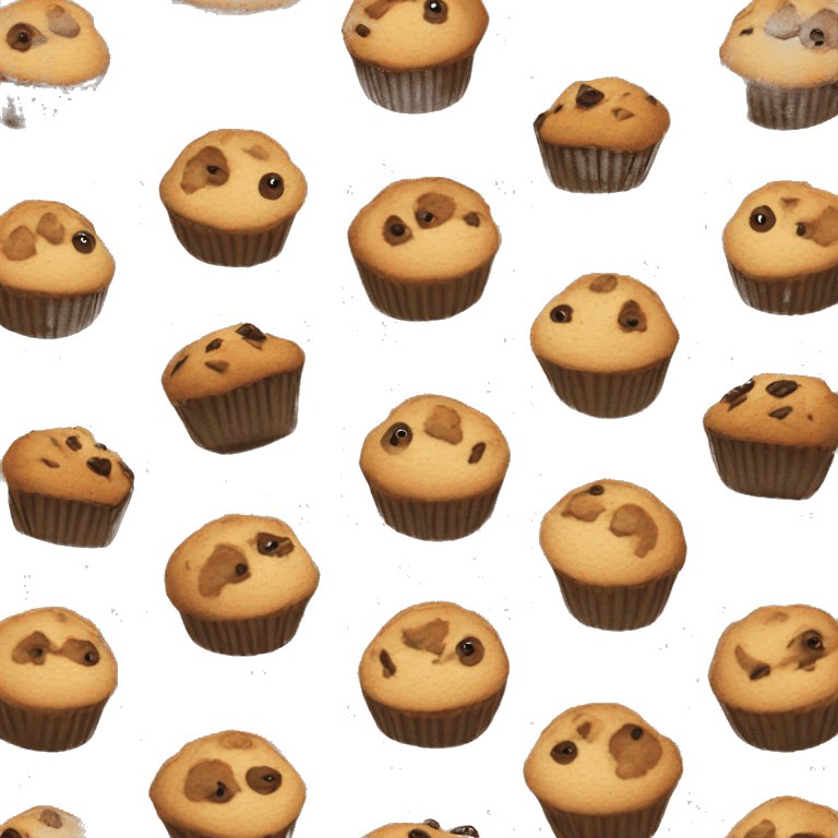 A roomba cleaning brown muffins  emoji