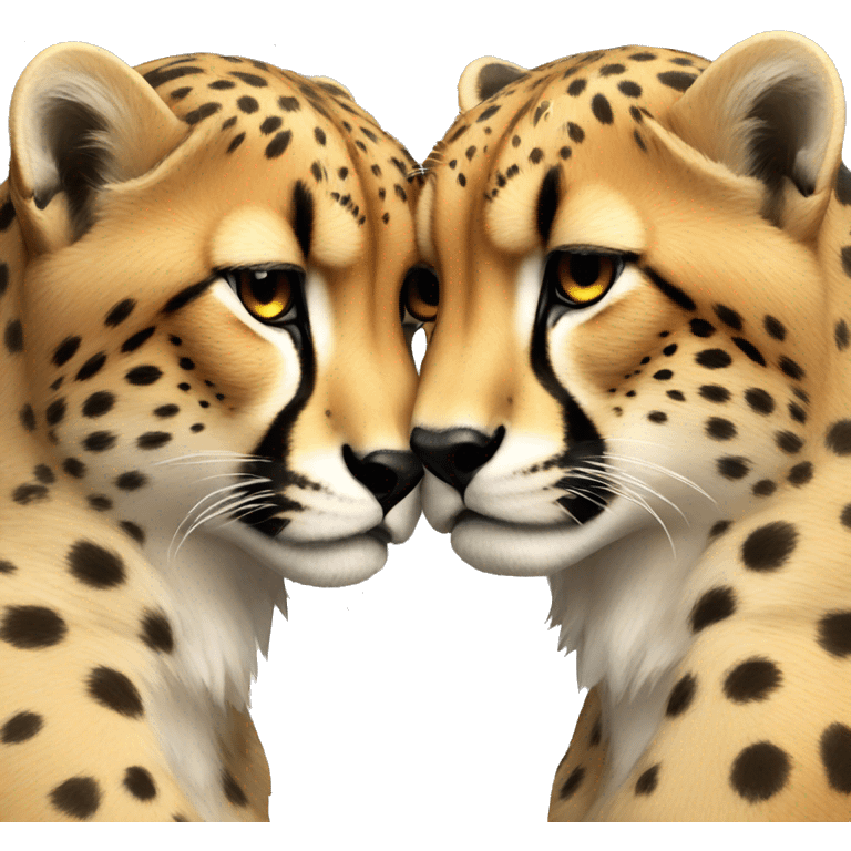 cheetah head kiss emoji